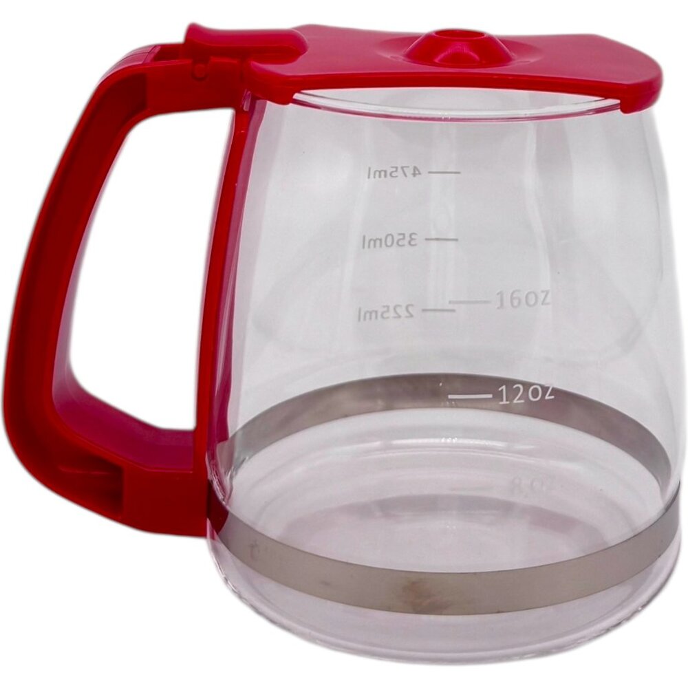 Red Mini Coffee Carafe Mug Holiday Gift Retro Cup 16oz Stocking Stuffer Festive